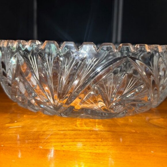 A SHOWPIECE -Royal Pinwheel by AVITRA - "Old Money" Large Crystal Bowl-SPARKLING - Picture 4 of 10
